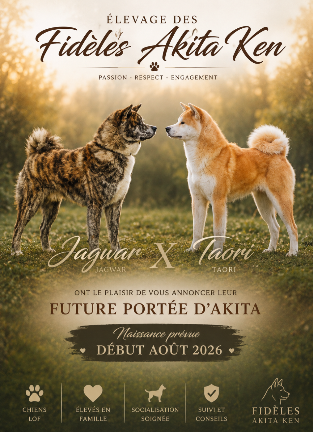 Des Fideles Akita Ken - Akita - Portée née le 02/08/2026